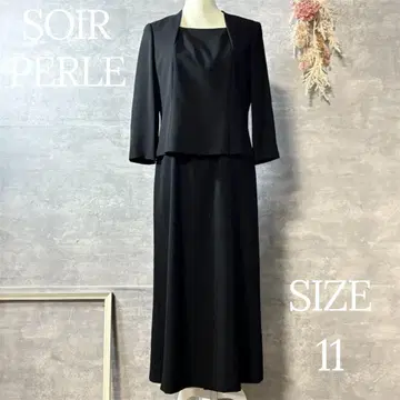 SOIR PERLE 블랙 포멀 원피스 예복 상복 빅 사이즈