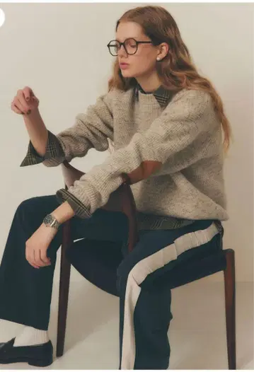 새상품 ELBOW PATCH KNIT PULLOVER SHINZONE