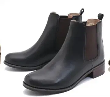 사이드 고어 부츠 블랙 가죽