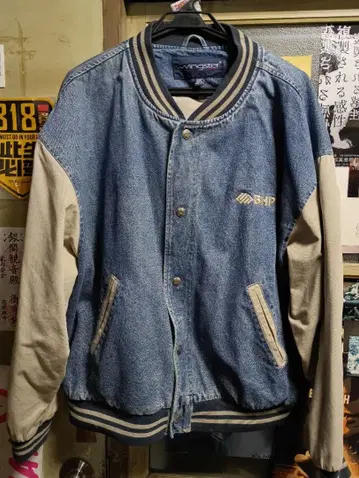 [가격 인하!] swingster 바시티 자켓 XXL 데님/베이지