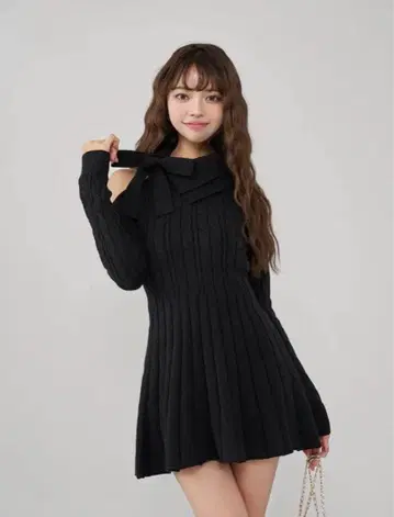 다리치 아메스리 니트 미니 원피스