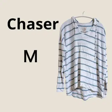 Chaser 스트라이프 후드 부착 후드티 M 사이즈