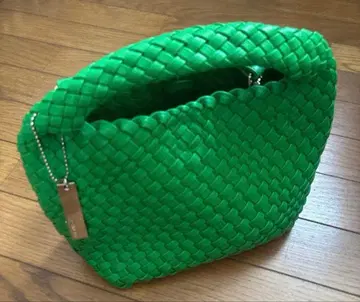 새상품급 PECHINCHAR 뜨개질 디자인 숄더백 그린