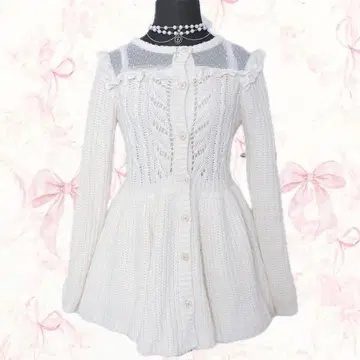 00s y2k LIZ LISA 가디건 미니 원피스 니트 히메카지