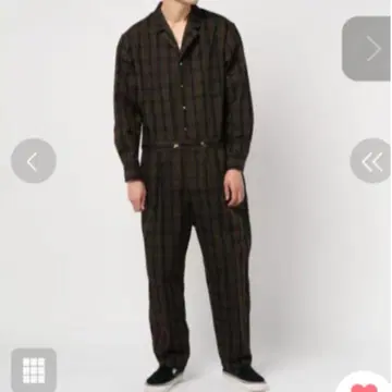 타카시 TACASI beams 남성용 셋업 츠나기 체크