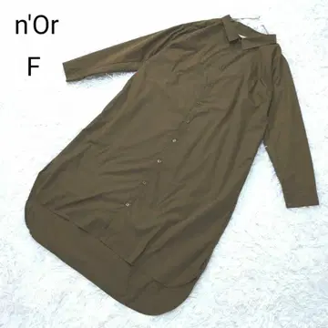 n'Or LABEL 롱 기장 셔츠 원피스 카키 F