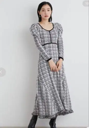 릴리 브라운 트위드 원피스