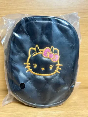헬로키티 퀼트 자수 파우치 다이토 한정판 블랙