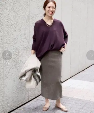 IENA 코듀로이 저리 스커트 브라운 36