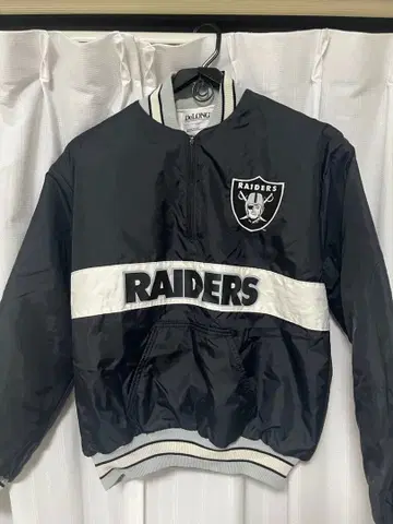 RAIDERS 나일론 자켓 블랙