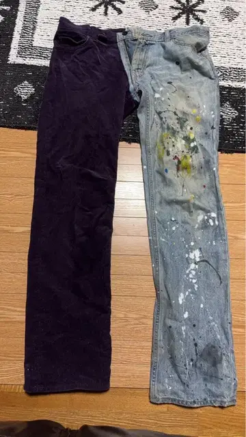 넘버나인 도킹 팬츠 페인트 데님