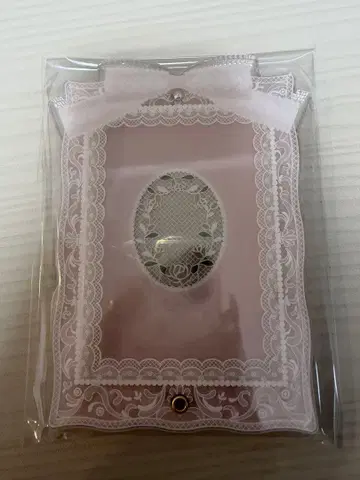 후쿠야 포토 카드 아크릴 프레임 레이스 리본 화이트