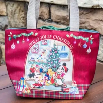 디즈니 리조트 크리스마스 수베니어 런치 케이스 런치 토트백