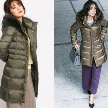 새상품급 인디비 발수 롱 다운 코트 블랙 후드