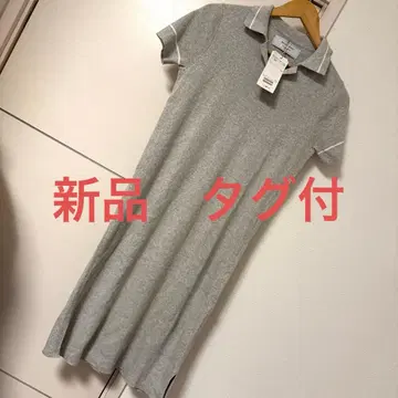 [새상품] BEAMS LIGHTS 그레이 니트 폴로 원피스