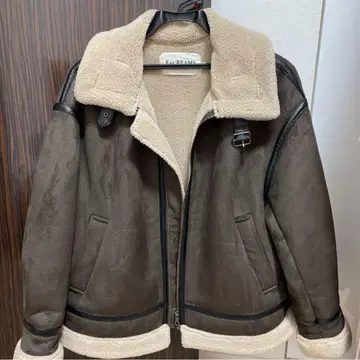 Ray BEAMS 에코 무스탕 보머 블루종