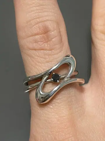 카스우 공방 검은 고양이 이중 반지