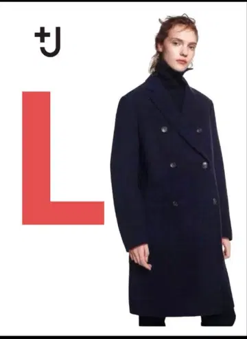 UNIQLO +J 질 샌더 더블 페이스 피 코트 네이비 L