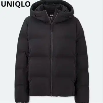새상품급 유니클로 심리스 다운 파카 블랙 L