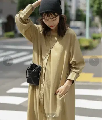 텐셀 셔츠 원피스