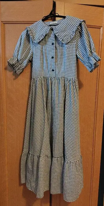 시마무라 아오키 미사코 원피스 체크 무늬