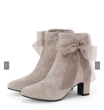 3way 리본 & 스트랩 포함 숏부츠 zr1418 GRL 오프 베이지