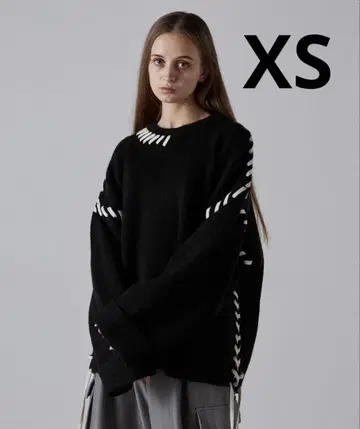 CLEL 사이드 레이스 니트