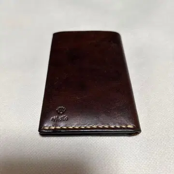 MOTO 모토 가죽 손바느질 카드 케이스 브라운 에이징