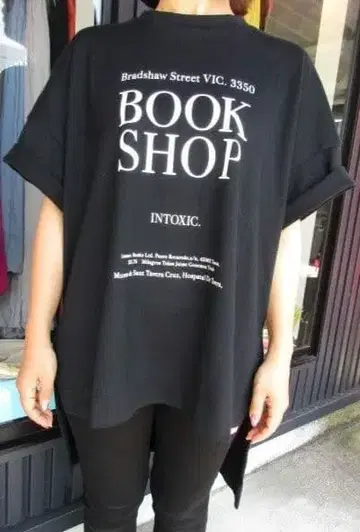 토마스 매그파이 로고 프린트 디자인 빅 T셔츠