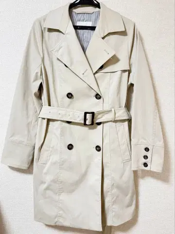 MAYSON GREY 베이지 더블 브레스트 트렌치코트