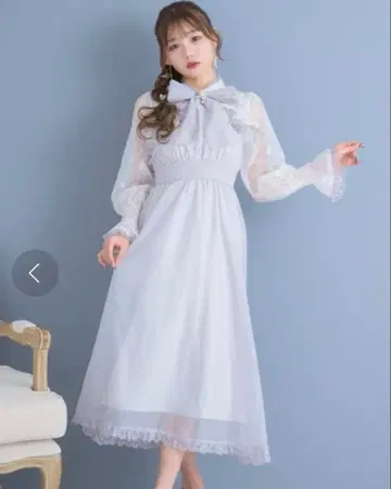 ROJITA 시어 슬리브 롱 원피스