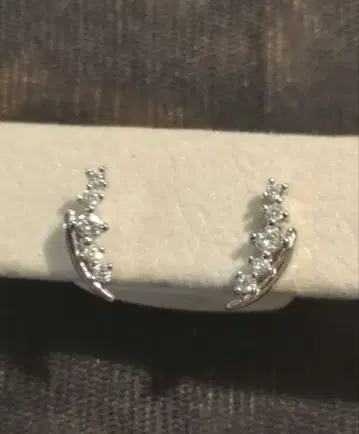 크리스탈 곡선 디자인 귀걸이