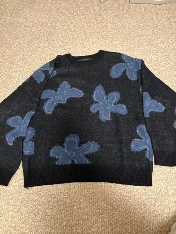 RAGEBLUE 플라워 패턴 스웨터 M