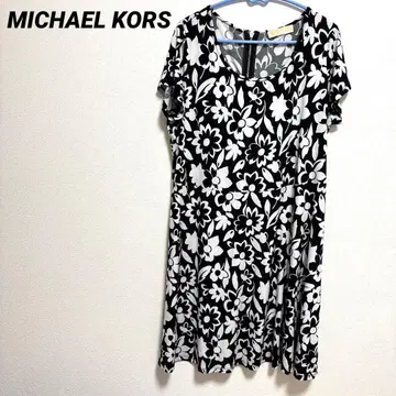 MICHAEL KORS 플라워 프린트 반팔 원피스