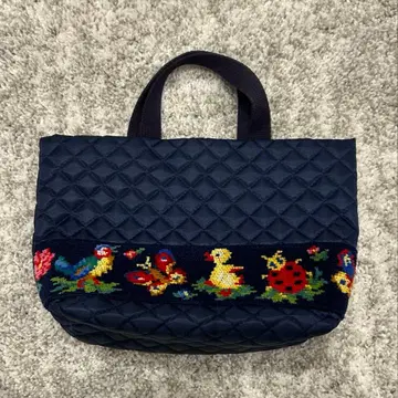 학교 FEILER 네이비 토트백