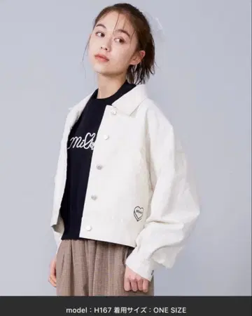 밀크 페도 데님 자켓 화이트 ONE SIZE