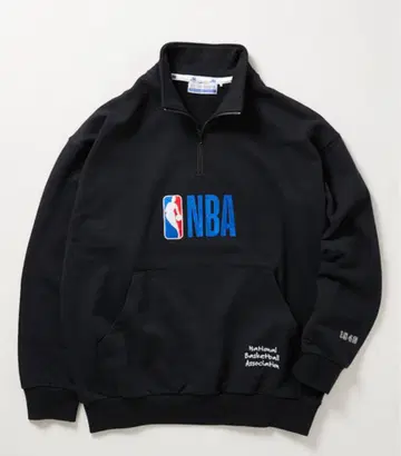 NBA 하프 지퍼 맨투맨 블랙