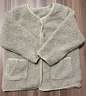 베이지 플리스 자켓 3L 사이즈