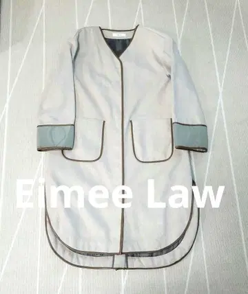 희소 Eimee Law 노카라 자켓 코트 바이컬러 아우터