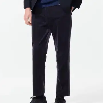 유니클로 코듀로이 스마트 앵클 팬츠 네이비 M