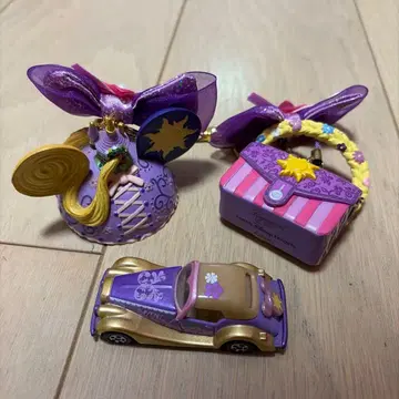 라푼젤 키링 세트 자동차 완구 포함