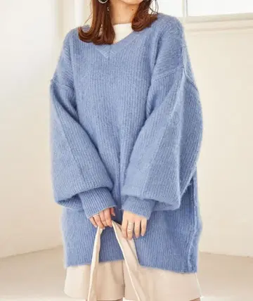 Heather [ 완판 색상 ] 컬러 샤기 튜닉 니트