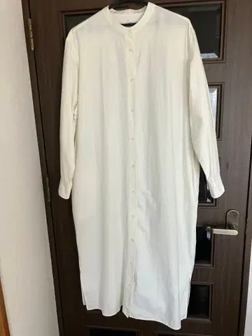 무인 세탁한 롱 셔츠 원피스 긴팔