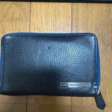 블랙 가죽 접이식 지갑