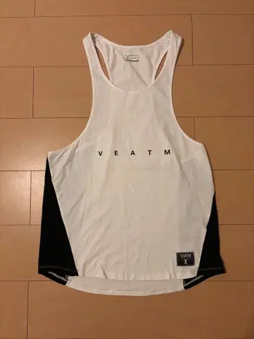 VEATM 탱크탑 화이트 블랙 M