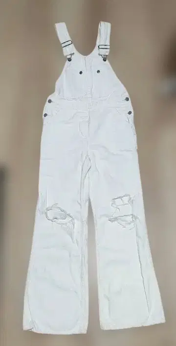 R.H.Vintage 화이트 데미지 가공 살로펫