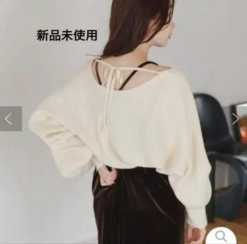 Kastane 리브 니트 볼레로 화이트 [ 미사용 새상품 ]