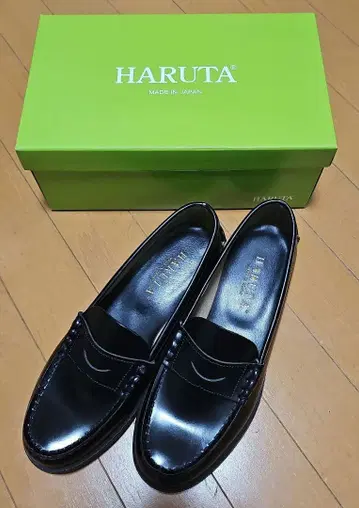HARUTA 3048 블랙 여성용 로퍼 일본제