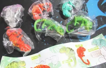 손가락에 올려놓고 놀 수 있는 손가락 카멜레온 총 6종