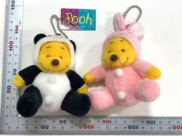 곰돌이 푸 인형옷 봉제 인형 2체 세트 토끼 팬더